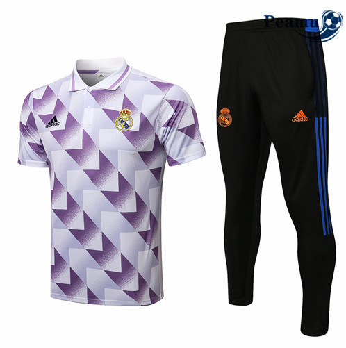 Camisola Futebol Kit Entrainement foot Polo Real Madrid + Pantalon Roxo 2022-2023 pt228525