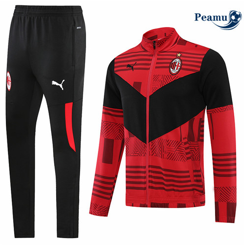 Camisola Casaco de Fato de Treino AC Milan Vermelho 2022-2023 pt228691