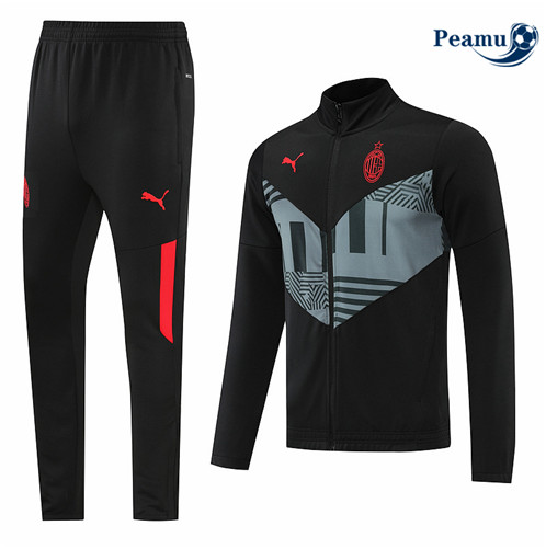 Camisola Casaco de Fato de Treino AC Milan Preto 2022-2023 pt228692