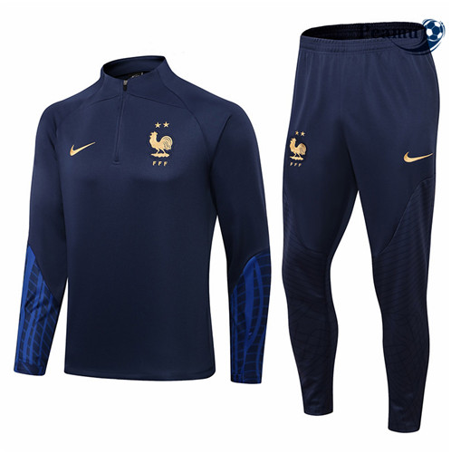 Camisola Fato de Treino França Criancas Preto 2022-2023 pt228827