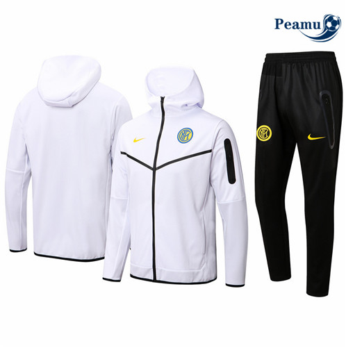 Camisola Casaco de Fato de Treino Inter Milan com capuz Branco 2022-2023 pt228706