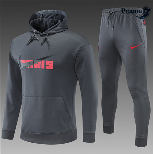 Camisola Fato de Treino Paris PSG Criancas com capuz Cinza 2022-2023 pt228836