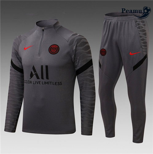 Camisola Fato de Treino Paris PSG Criancas Preto/Cinza 2022-2023 pt228847