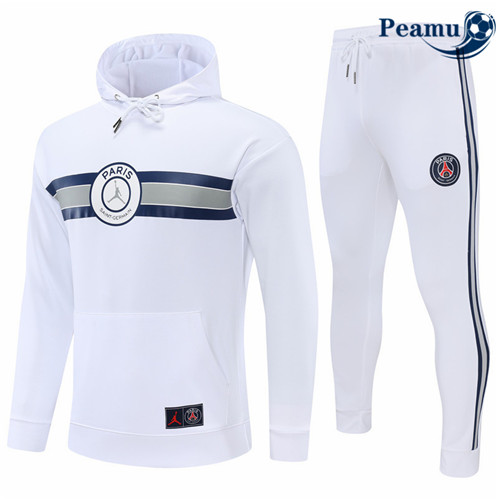 Camisola Fato de Treino Paris PSG com capuz Branco 2022-2023 pt228728
