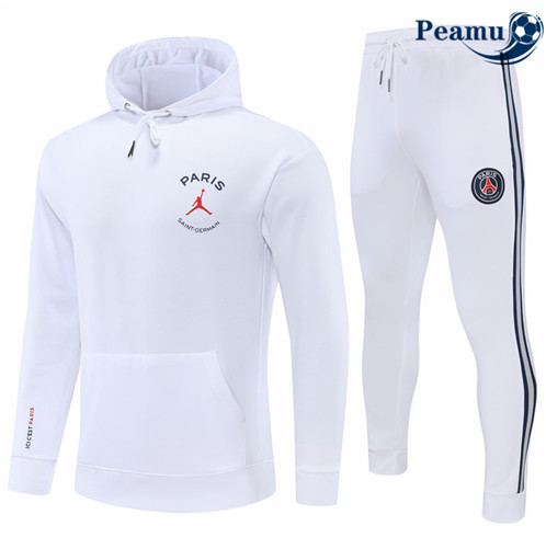 Camisola Fato de Treino Paris PSG com capuz Branco 2022-2023 pt228733