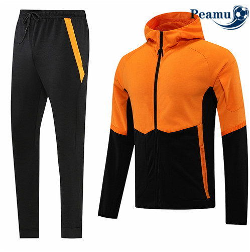 Camisola Casaco de Fato de Treino Sem logotipo da marca com capuz Laranja 2022-2023 pt228803