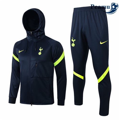 Camisola Casaco de Fato de Treino Tottenham Hotspur com capuz Azul Marinho 2022-2023 pt228738