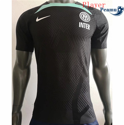 Camisola Futebol Inter Milan Player Version Equipamento Equipamento Preto 2022-2023 pt229313