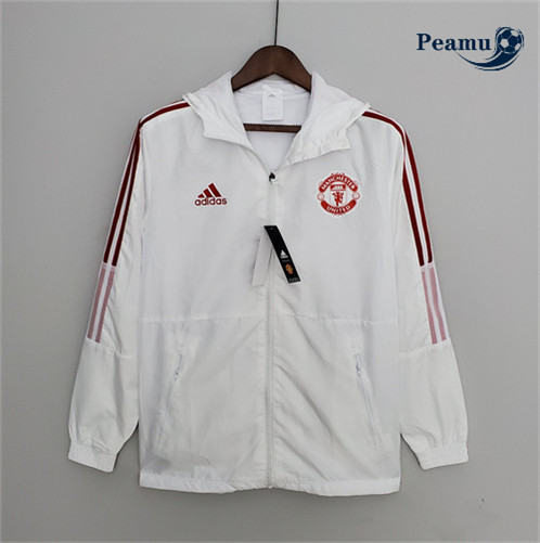 Camisola Jaqueta Futebol Windrunner Fato de Treino Manchester United Branco 2022-2023 pt228856