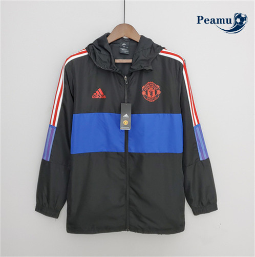 Camisola Jaqueta Futebol Windrunner Fato de Treino Manchester United Preto/Azul 2022-2023 pt228858