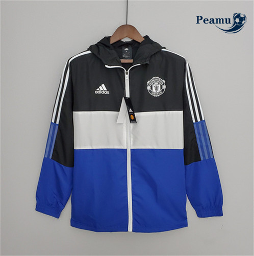 Camisola Jaqueta Futebol Windrunner Fato de Treino Manchester United Preto/Branco/Azul 2022-2023 pt228859