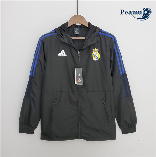 Camisola Jaqueta Futebol Windrunner Fato de Treino Real Madrid Preto 2022-2023 pt228864