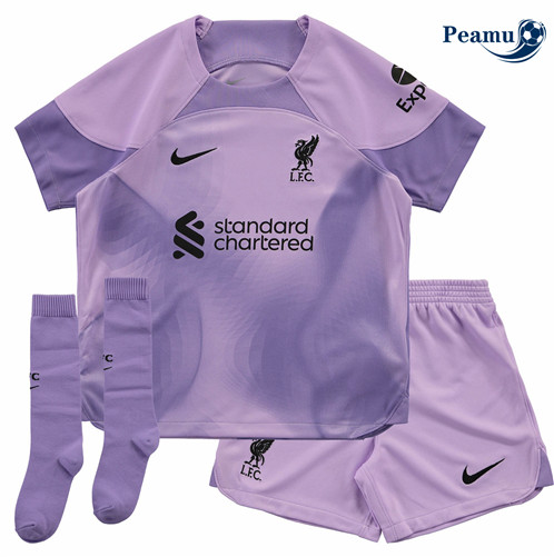 Camisola Futebol Liverpool Crianças Roxo 2022-2023 pt228242