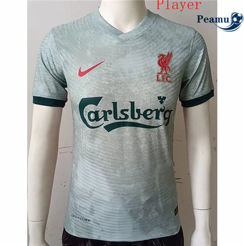 Camisola Futebol Liverpool Player Version Equipamento Cinza Verde 2022-2023 pt229239