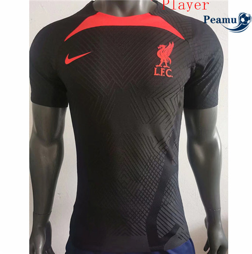 Camisola Futebol Liverpool Player Version Equipamento Equipamento Preto 2022-2023 pt229241