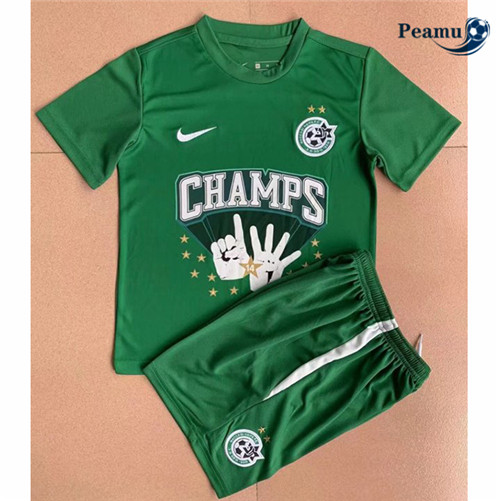 Camisola Futebol Maccabi Haifa Crianças edição campeã Verde 2022-2023 pt228329