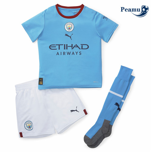 Camisola Futebol Manchester City Crianças Principal 2022-2023 pt228248