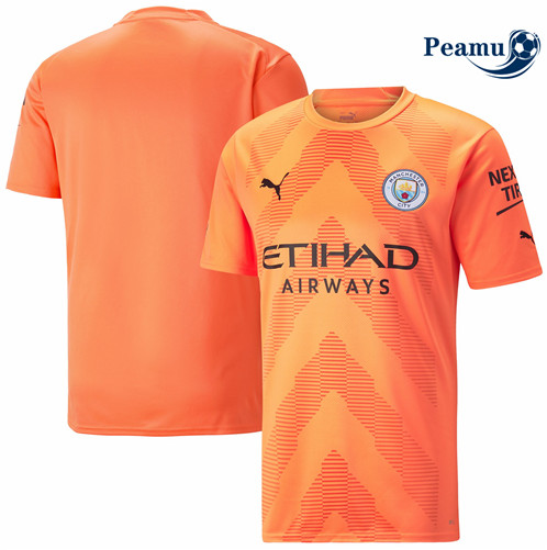 Camisola Futebol Manchester City Goleiro Equipamento Laranja 2022-2023 pt229247