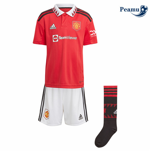 Camisola Futebol Manchester United Crianças Principal Equipamento 2022-2023 pt228258