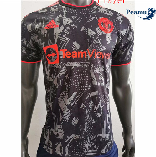 Camisola Futebol Manchester United Player Version Equipamento Special edition Preto 2022-2023 pt229270