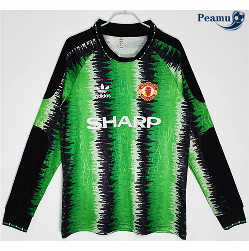 Camisola Futebol Retro Manchester United Goleiro Manga Comprida 1990-91 pt228169