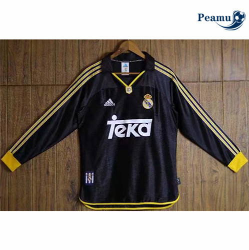 Camisola Futebol Retro Real Madrid Alternativa Equipamento Manga Comprida 1998-2000 pt228196