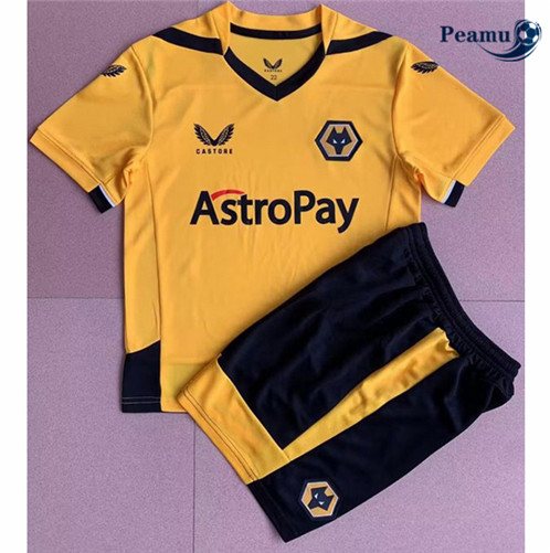 Camisola Futebol Wolverhampton Crianças Principal 2022-2023 pt228271