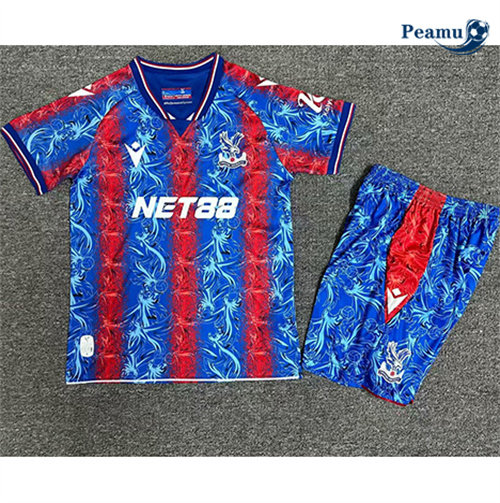 Novos Camisola Futebol Crystal Palace Crianças Principal Equipamento 2024-2025