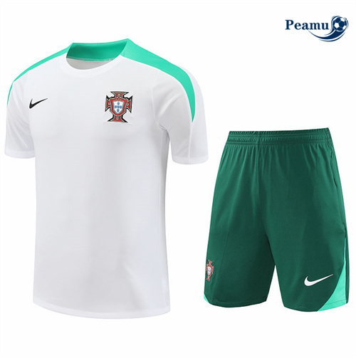 Novos Camisola Kit Equipamento Training Portugal + Calções Branco 2024-2025