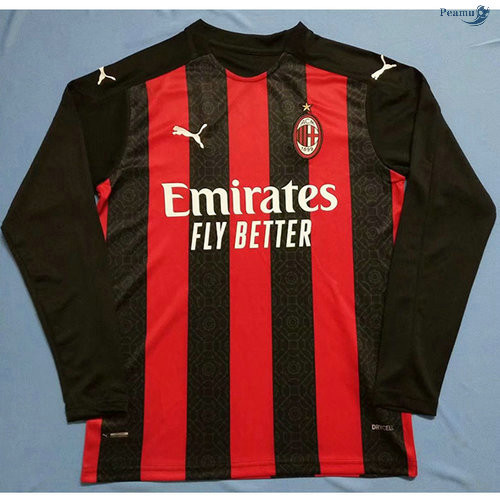 Peamu - Camisola Futebol AC Milan Principal Equipamento Manche Longue 2020-2021