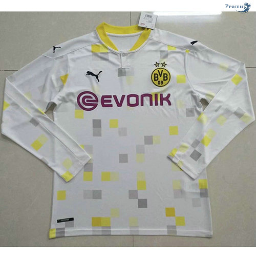 Peamu - Camisola Futebol Borussia Dortmund Terceiro Equipamento Manche Longue 2020-2021