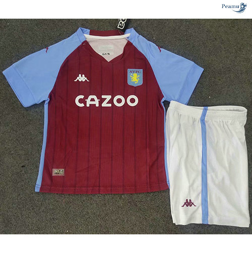 Peamu - Camisola Futebol Aston Villa Crianças Principal Equipamento 2020-2021