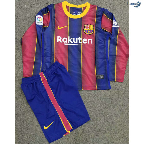 Peamu - Camisola Futebol Barcelona Crianças Principal Equipamento Manche Longue 2020-2021