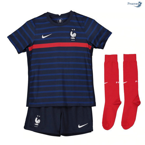 Peamu - Camisola Futebol França Principal Equipamento Crianças 2020-2021