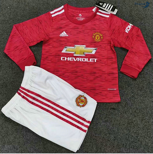 Peamu - Camisola Futebol Manchester United Crianças Principal Equipamento Manche Longue 2020-2021