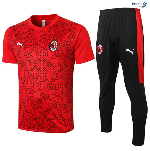 Peamu - Kit Camisola Entrainement AC Milan + Pantalon Vermelho 2020-2021