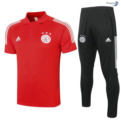 Peamu - Kit Camisola Entrainement POLO AFC Ajax + Pantalon Vermelho 2020-2021