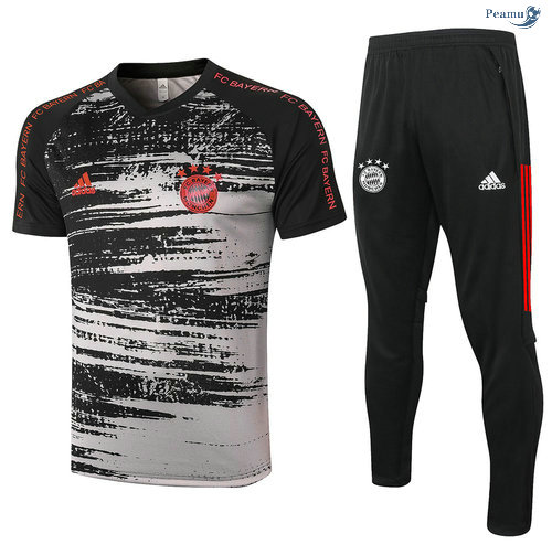 Peamu - Kit Camisola Entrainement Bayern de Munique + Pantalon Preto/Cinza 2020-2021