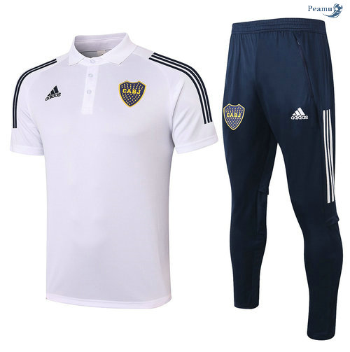 Peamu - Kit Camisola Entrainement POLO Boca Juniors + Pantalon Branco 2020-2021