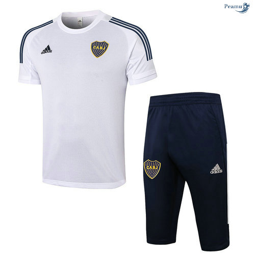 Peamu - Kit Camisola Entrainement Boca Juniors + Pantalon 3/4 Branco 2020-2021