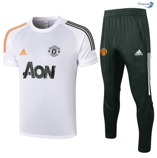 Peamu - Kit Camisola Entrainement Manchester United + Pantalon Branco 2020-2021