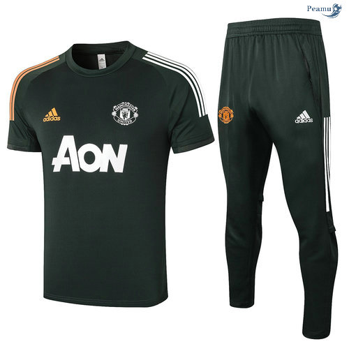 Peamu - Kit Camisola Entrainement Manchester United + Pantalon Vert foncé 2020-2021