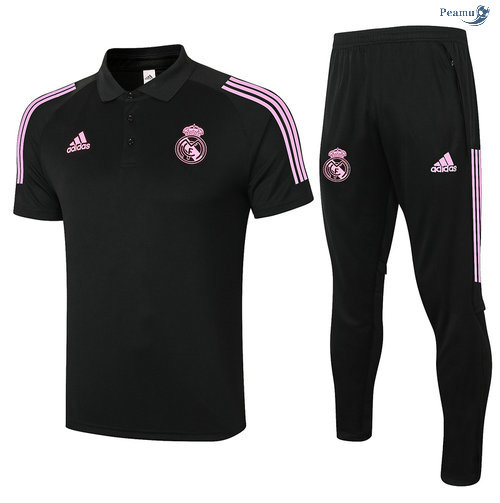 Peamu - Kit Camisola Entrainement POLO Real Madrid + Pantalon Preto 2020-2021