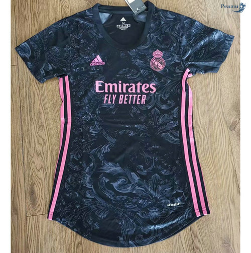 Peamu - Camisola Futebol Real Madrid Mulher Alternativa Equipamento 2020-2021