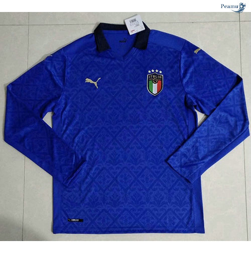 Peamu - Camisola Futebol Italia Principal Equipamento Manche Longue 2020-2021