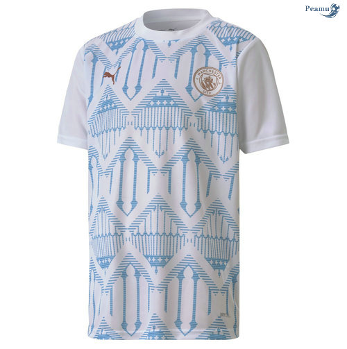 Peamu - Camisola Futebol Camisola de Stade Manchester City Branco