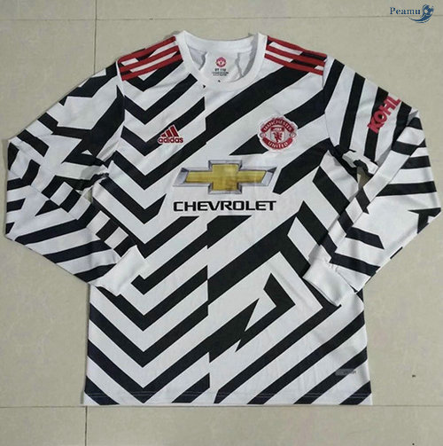 Peamu - Camisola Futebol Manchester United Terceiro Equipamento Manche Longue 2020-2021