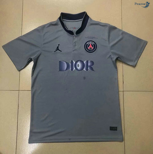 Peamu - Camisola Futebol PSG Pre-Match Cinza 2020-2021