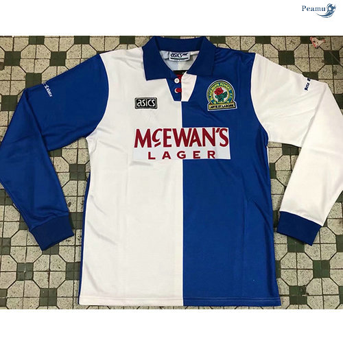 Peamu - Camisola Foot Rétro Blackburn Principal Equipamento Manche Longue 1994-1995