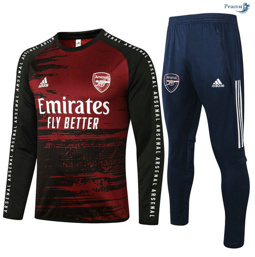 Peamu - Fato de Treino Arsenal Preto/Vermelho 2020-2021